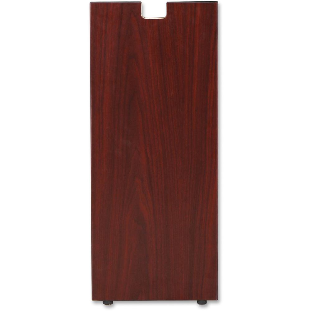 Lorell Essentials Series Credenza Half Leg - Rectangular Base - 28" Height x 11.75" Width x 1" Depth - Assembly Required - Laminated, Mahogany - 1 Each. Picture 1
