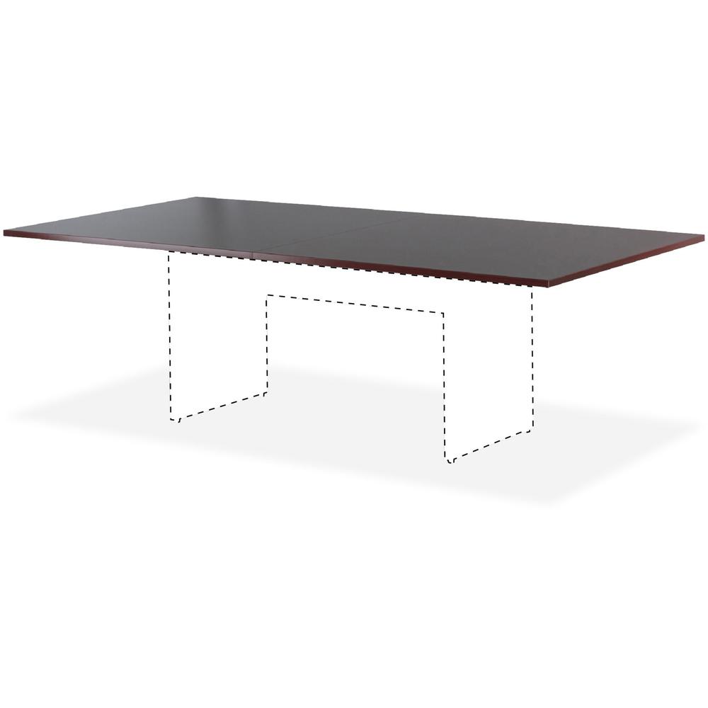 Lorell Essentials Rectangular Modular Conference Table - Laminated Rectangle, Mahogany Top - Panel Leg Base - 2 Legs - 70.88" Table Top Width x 35.38" Table Top Depth x 1.25" Table Top Thickness - 29.. Picture 1