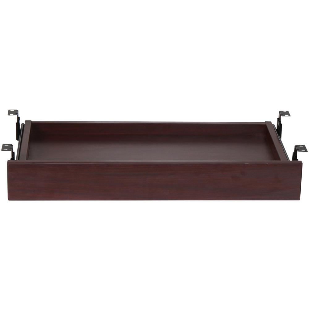 Lorell Universal Center Drawer - 28.4" Length x 16.7" Width x 5.1" Height - Mahogany, Laminate. Picture 1