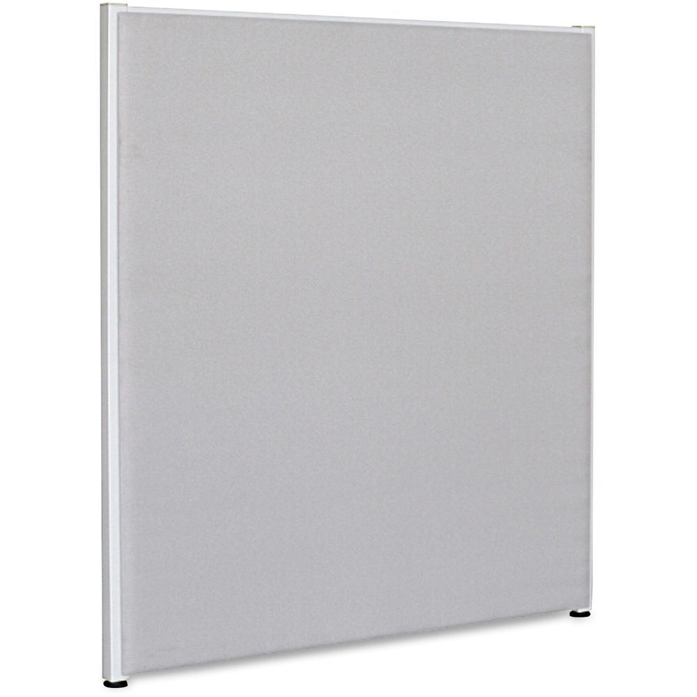 Lorell Panel System Partition Fabric Panel - 60.4" Width x 71" Height - Steel Frame - Gray - 1 Each. Picture 1