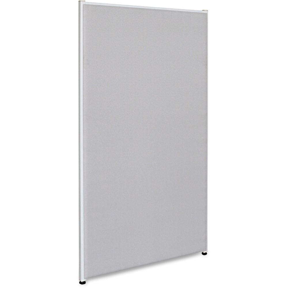 Lorell Panel System Partition Fabric Panel - 36.4" Width x 71" Height - Steel Frame - Gray - 1 Each. Picture 1
