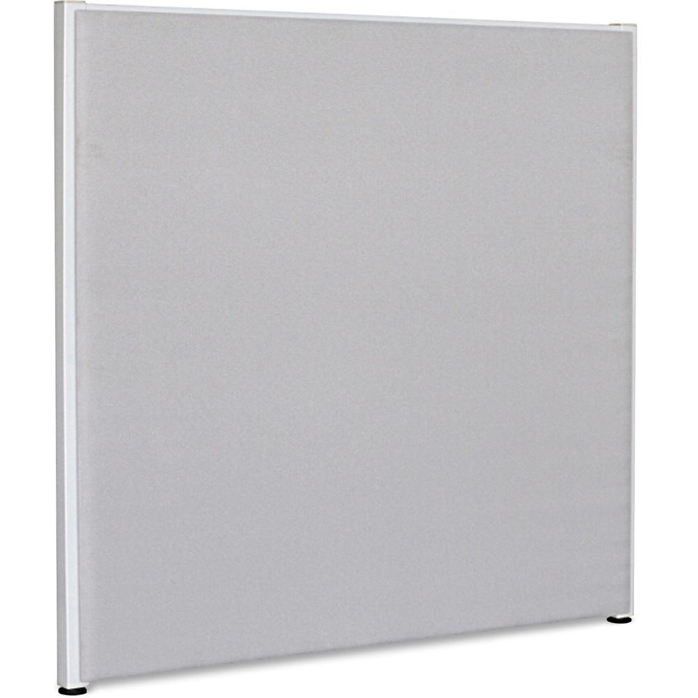 Lorell Gray Fabric Panels - 60.8" Width x 60" Height - Steel Frame - Gray - 1 Each. Picture 1