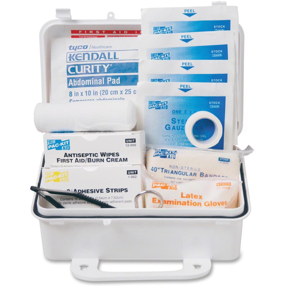 Pac-Kit Safety Equipment 10-person First Aid Kit - 10 x Individual(s) - 4.5" Height x 7.5" Width x 2.8" Depth Length - Plastic Case - 1 / Kit. Picture 1
