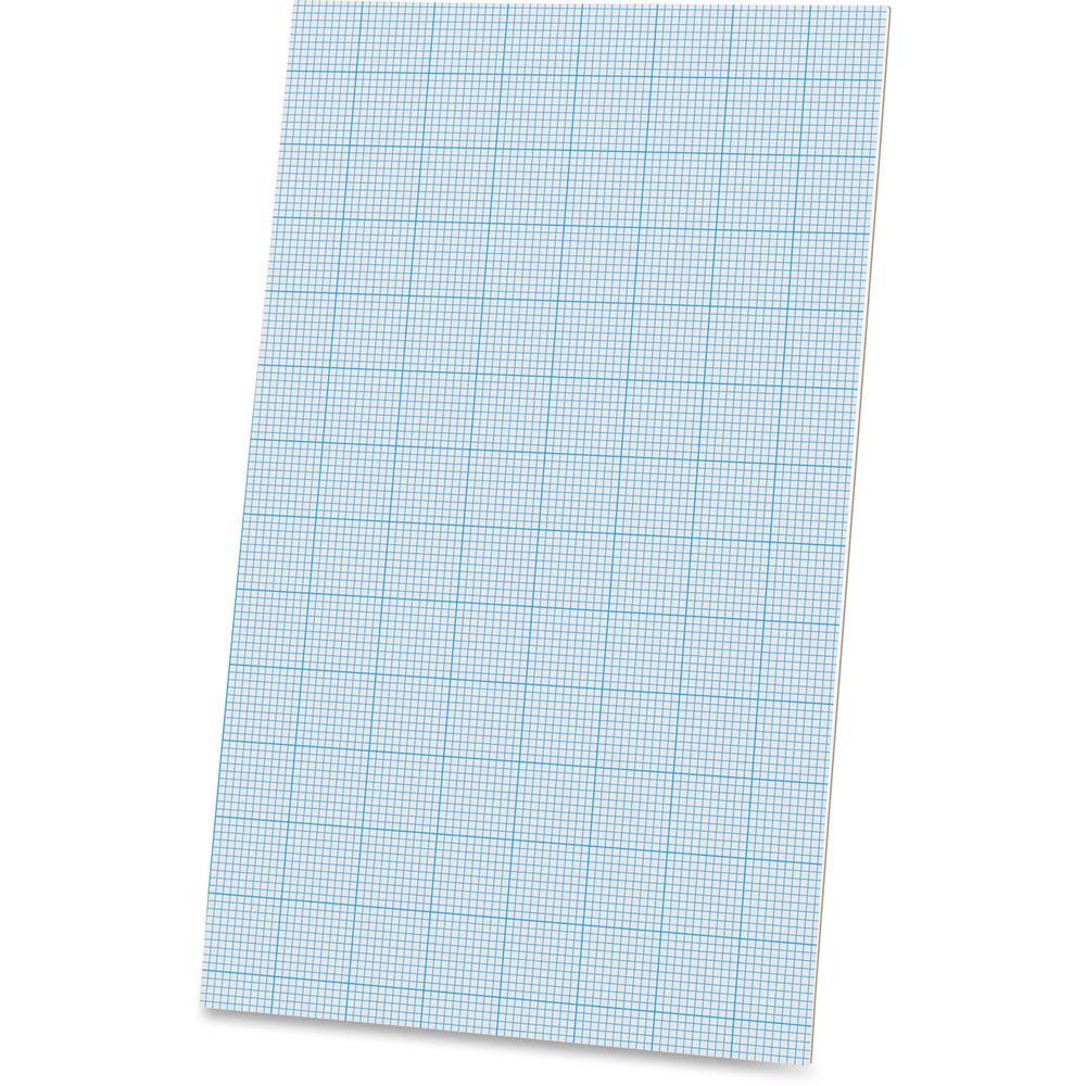 Ampad Graph Pad - 40 Sheets - Glue - 20 lb Basis Weight - Legal - 8 1/2" x 14" - White Paper - Chipboard Backing - 1 / Pad. Picture 1