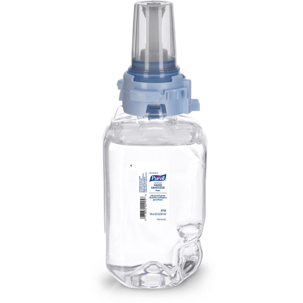 PURELL&reg; Hand Sanitizer Foam Refill - Clean Scent - 23.7 fl oz (700 mL) - Pump Bottle Dispenser - Kill Germs - Hand - Moisturizing - Clear - 1 Each. Picture 1