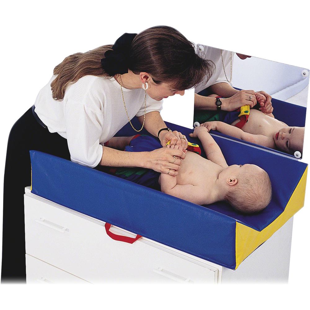 Children's Factory Baby Changer - 29" Length x 18" Width x 6" Thickness - Rectangle - Angled Design - Assorted. Picture 1