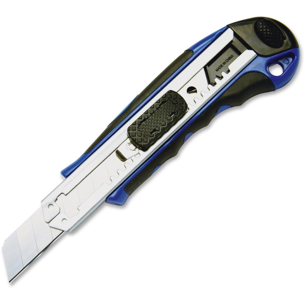 COSCO Snap Off Blade Retractable Utility Knife - Retractable, Snap-off, Ergonomic Design - Blue - 1 Each. Picture 1