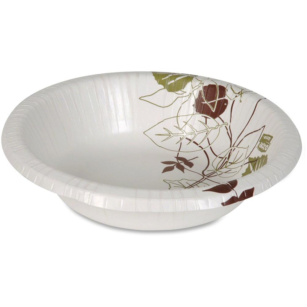 Dixie Ultra&reg; Pathways 20 oz Heavyweight Paper Bowls by GP Pro - 125 / Pack - Microwave Safe - Green, Burgundy - Paper Body - 4 / Carton. The main picture.