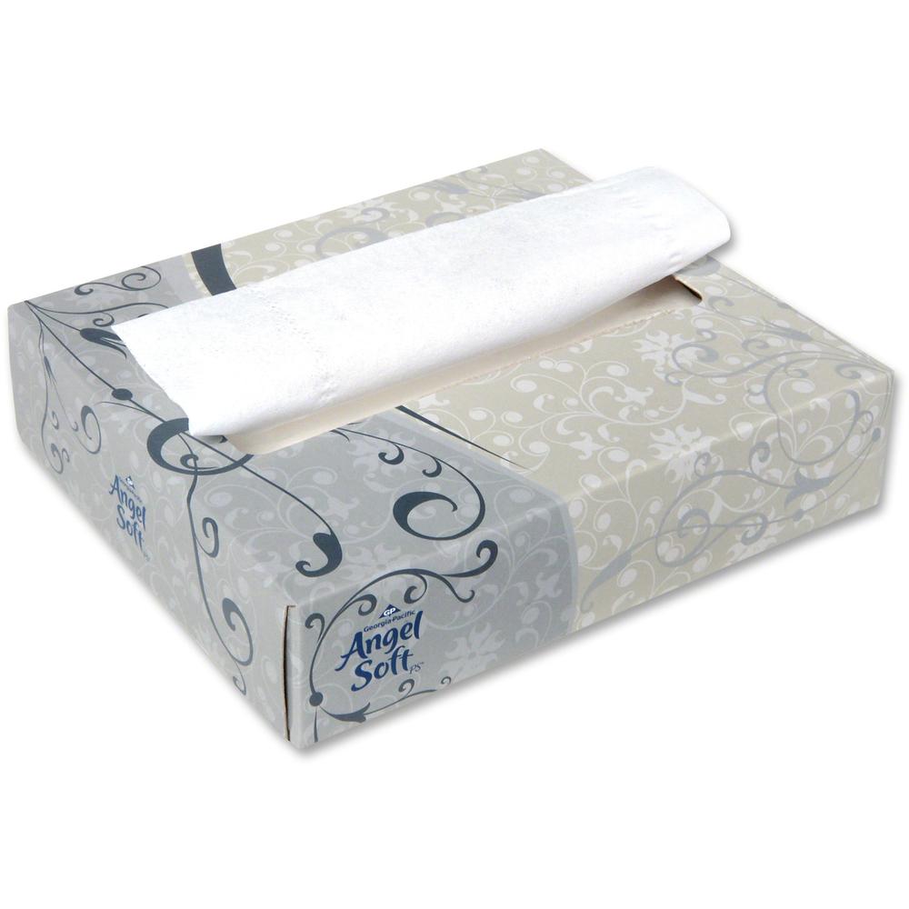 Angel Soft Professional Series Personal Flat Box Facial Tissue - 2 Ply - White - 50 Per Box - 60 / Carton. Picture 1