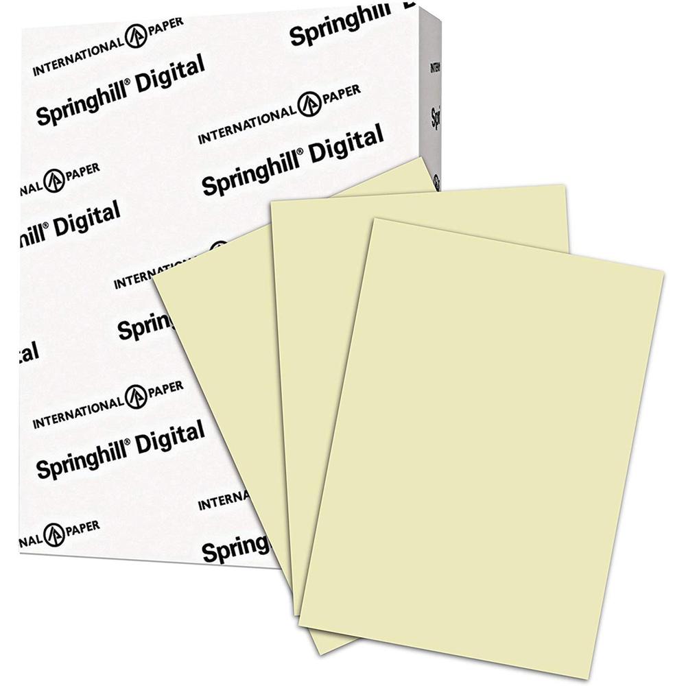 Springhill Multipurpose Cardstock - Ivory - 92 Brightness - Letter - 8 1/2" x 11" - 90 lb Basis Weight - Smooth, Hard - 250 / Pack - Acid-free - Ivory. Picture 1