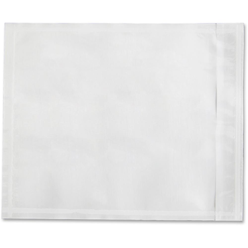 Sparco Plain Back 7" Envelopes - Packing List - 7" Width x 5 1/2" Length - 70 g/m&#178; - Self-adhesive Seal - Paper, Low Density Polyethylene (LDPE) - 1000 / Box - White. Picture 1