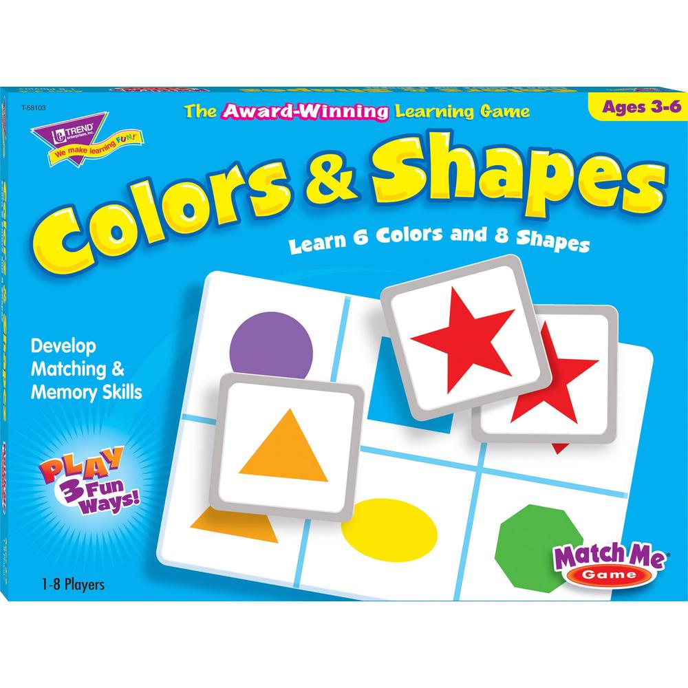 Trend Colors/Shapes Match Me Learning Game - Educational - 1 to 8 Players - 1 Each. Picture 1