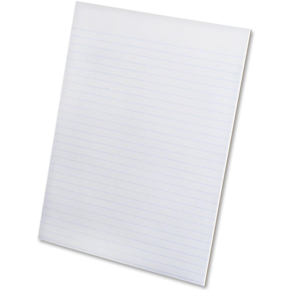 Ampad Glue Top Writing Pads - Letter - 50 Sheets - Glue - 15 lb Basis Weight - Letter - 8 1/2" x 11" - 11" x 8.5" x 0.2" - White Paper - Chipboard Backing, Rigid, Easy Tear, Sturdy Back - 12 / Pack. Picture 1