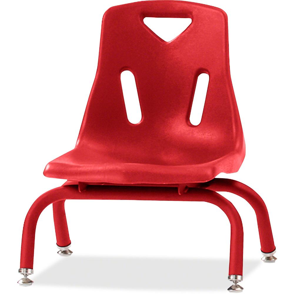 Jonti-Craft Berries Stacking Chair - Steel Frame - Four-legged Base - Red - Polypropylene - 1 Each. The main picture.