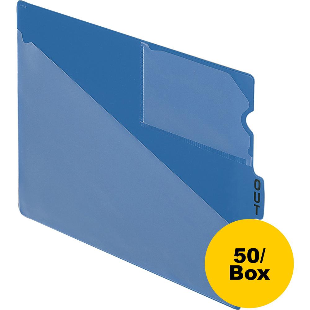 Pendaflex Poly End Tab Out Guides - 50 x Divider(s) - 9.5" Divider Width - Letter - 8.50" Width x 11" Length - Blue Polypropylene Divider - Durable, Pocket, Wear Resistant, Tear Resistant, Moisture Re. Picture 1