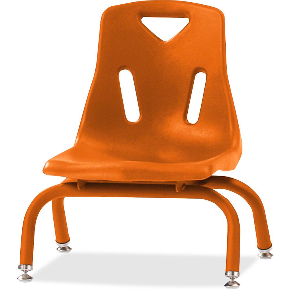 Jonti-Craft Berries Stacking Chair - Steel Frame - Four-legged Base - Orange - Polypropylene - 1 Each. Picture 1