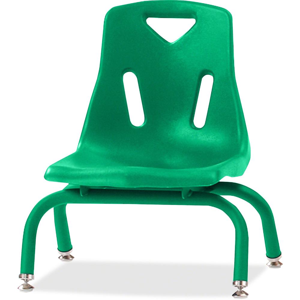 Jonti-Craft Berries Stacking Chair - Steel Frame - Four-legged Base - Green - Polypropylene - 1 Each. Picture 1