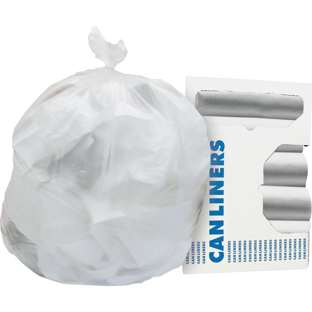 Heritage Trash Bag - 16 gal Capacity - 24" Width x 33" Length - 0.31 mil (8 Micron) Thickness - High Density - Natural - High-density Polyethylene (HDPE) - 20/Carton - Can. Picture 1