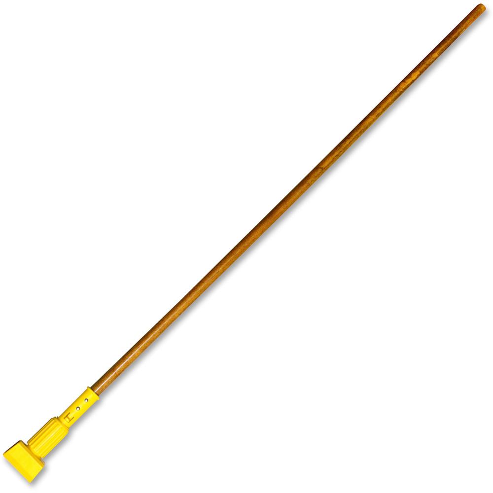 Genuine Joe Wide Band Mop Handle - 60" Length - Natural - Wood - 1 Each. Picture 1