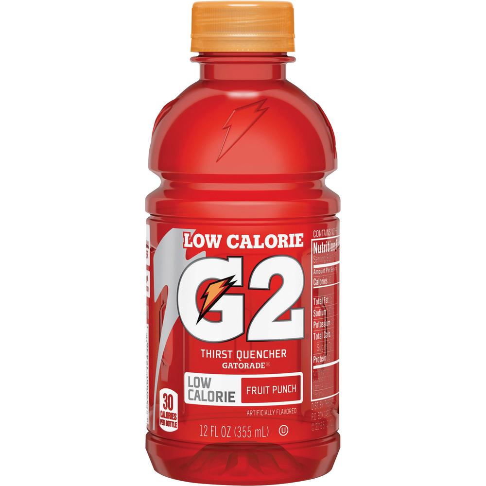 Gatorade Fruit Punch Low-Calorie Sports Drinks - 12 fl oz (355 mL) - Bottle - 24 / Carton. Picture 1