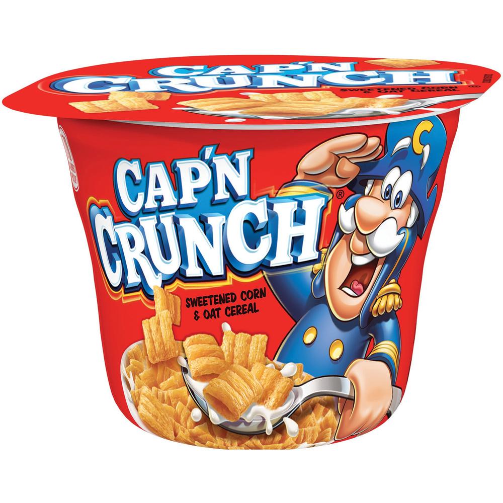 Quaker Oats Cap'N Crunch Corn/Oat Cereal Bowl - Corn, Oat - Bowl - 1.51 oz - 12 / Carton. Picture 1