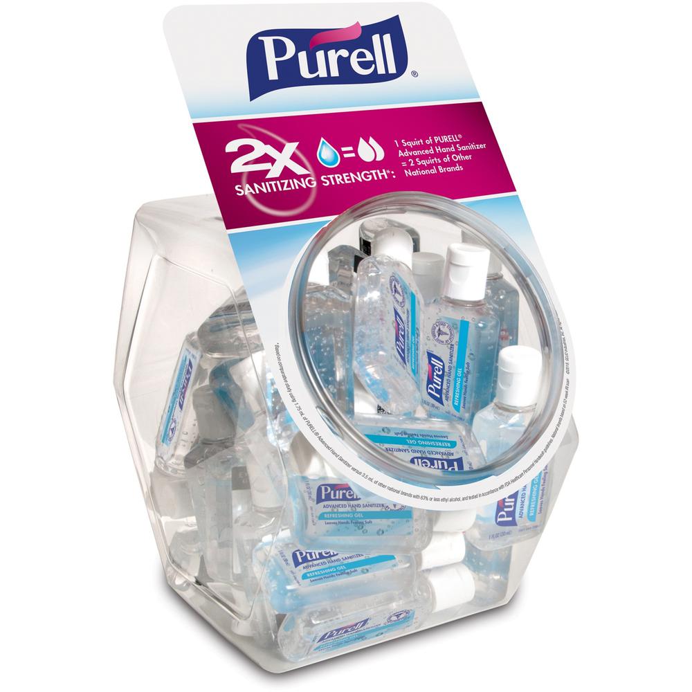 PURELL&reg; Hand Sanitizer Gel - 1 fl oz (29.6 mL) - Kill Germs - Hand, Skin - Clear - 36 / Carton. Picture 1