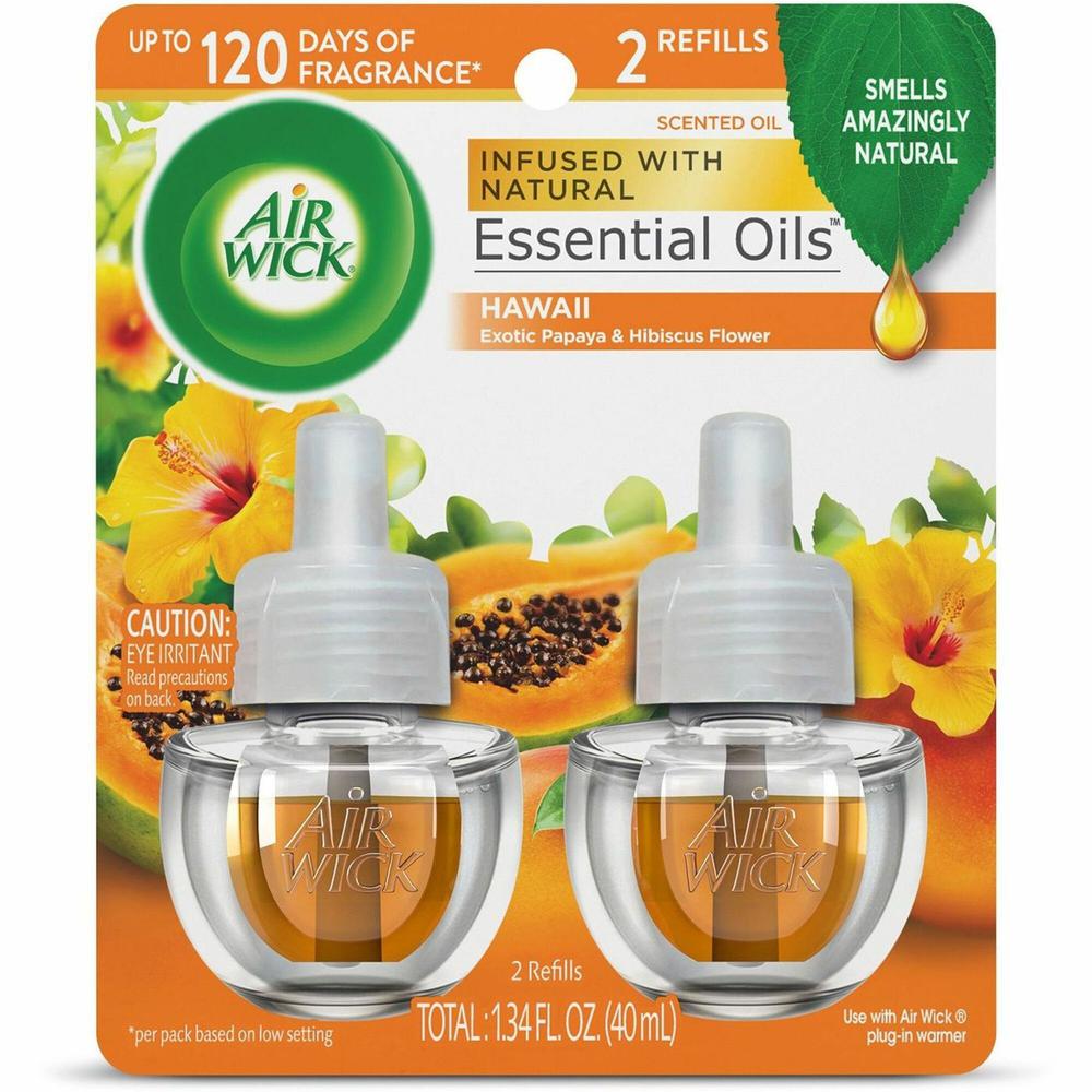 Air Wick Papaya Scented Oil - Oil - 0.7 fl oz (0 quart) - Hawaii Exotic Papaya, Hibiscus Flower - 60 Day - 2 / Pack. The main picture.