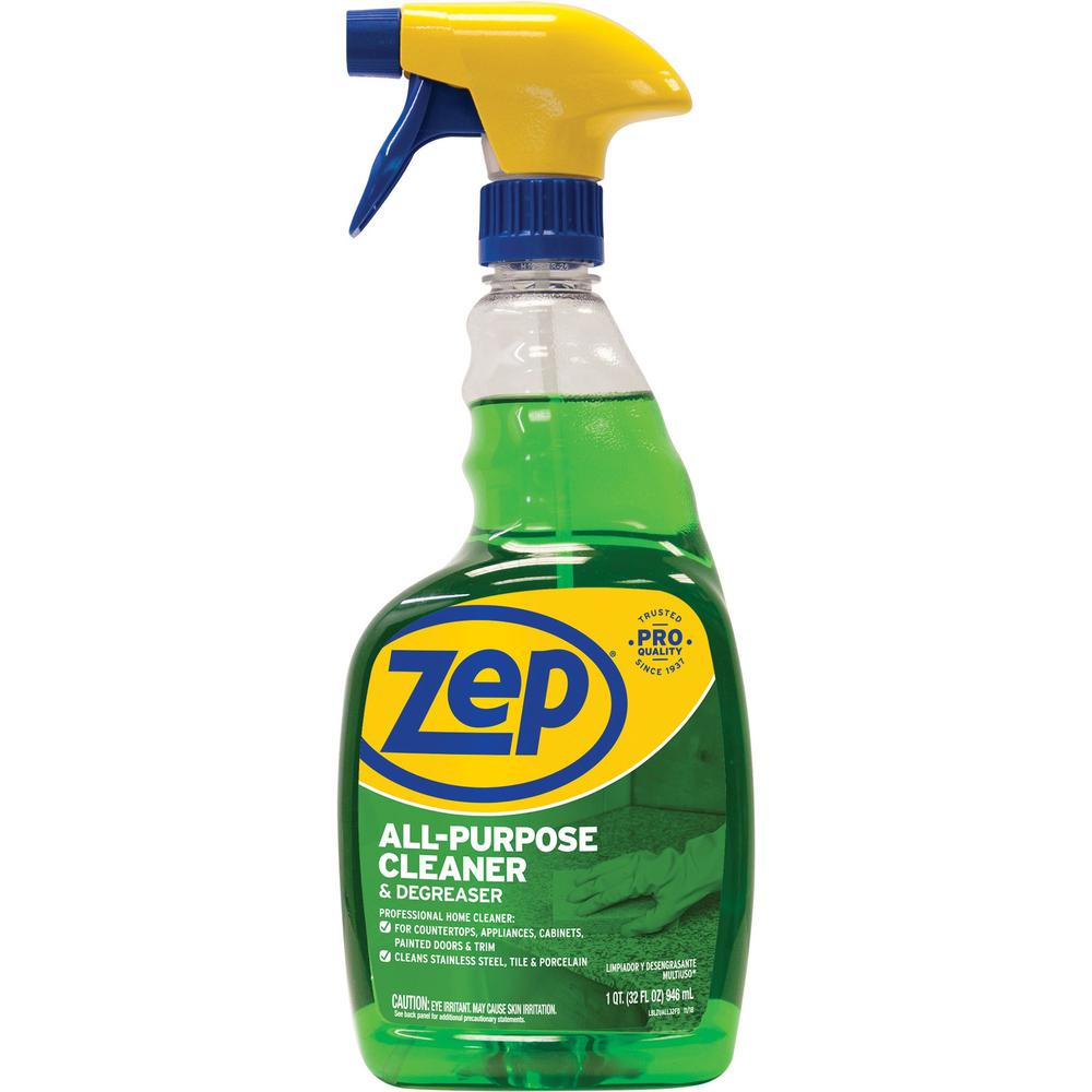Zep All-purpose Cleaner/Degreaser - Ready-To-Use Spray - 32 fl oz (1 quart) - Bottle - 1 Each - Green. The main picture.