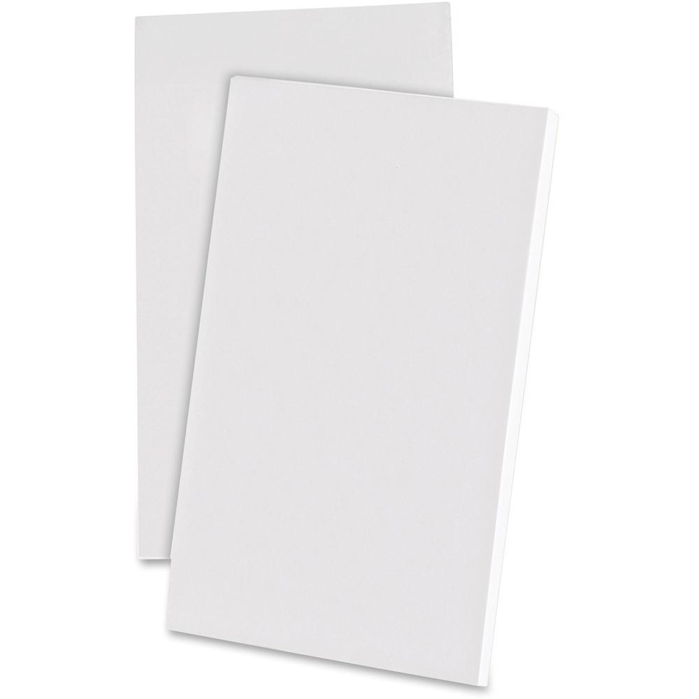 Ampad Recycled Glue Top Scratch Pad - 100 Sheets - Plain - Glued - Unruled - 15 lb Basis Weight - 3" x 5" - 0.31" x 4"6" - White Paper - Rigid, Chipboard Backing - Recycled - 12 / Pack. The main picture.