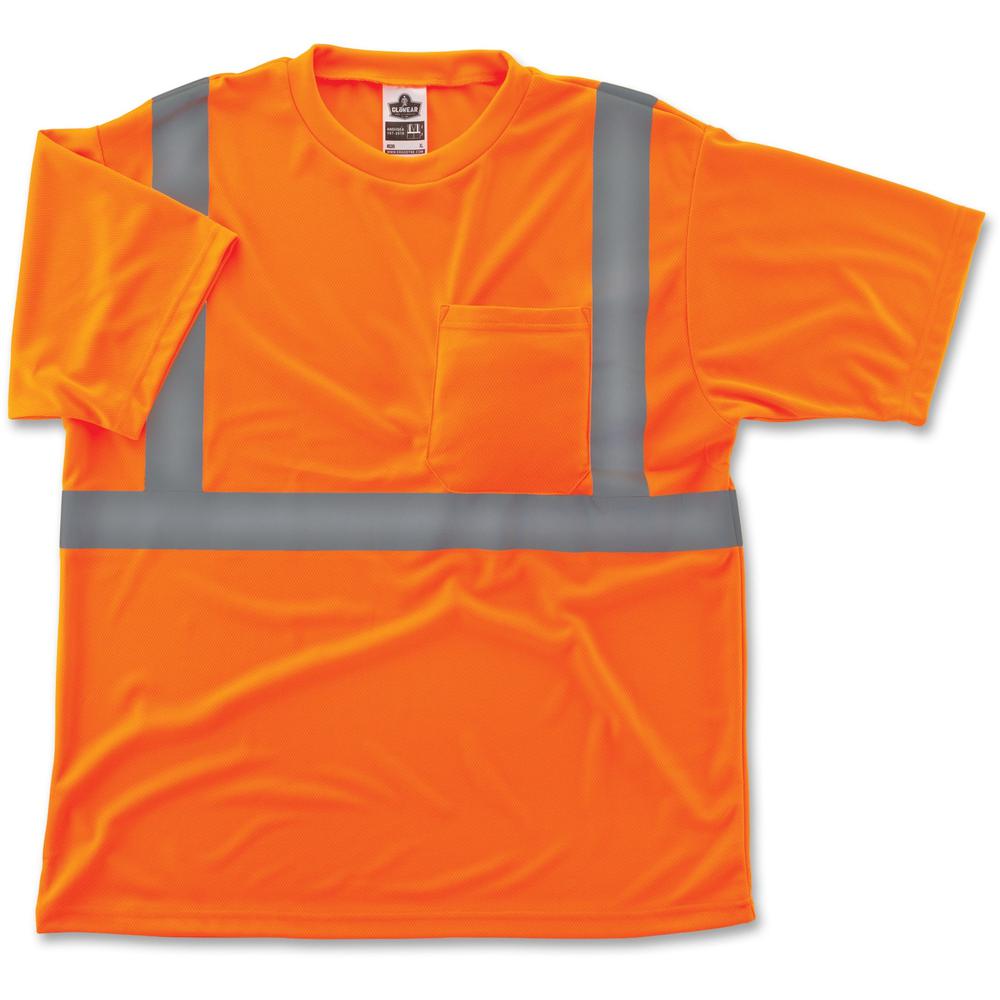 GloWear Class 2 Reflective Orange T-Shirt - Small Size. Picture 1