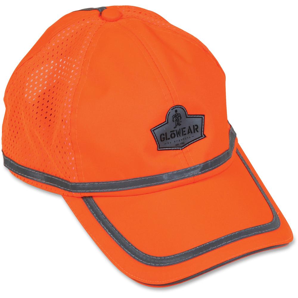 GloWear Class 2 Hi-Vis Baseball Cap - Polyester - Orange. Picture 1