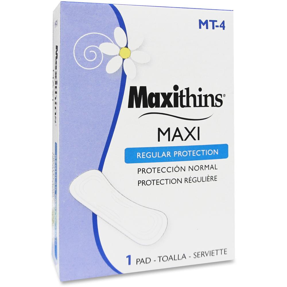 Maxithins Vending Machine Maxi Pads - 250 / Carton - Absorbent, Individually Wrapped, Anti-leak. Picture 1