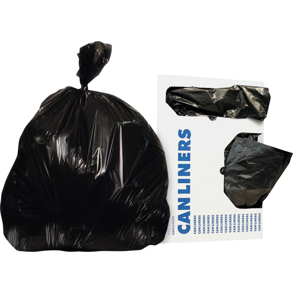 Heritage Linear Low-Density 0.35mil Can Liners - 16 gal Capacity - 24" Width x 32" Length - 0.35 mil (9 Micron) Thickness - Low Density - Black - Linear Low-Density Polyethylene (LLDPE) - 500/Carton -. Picture 1