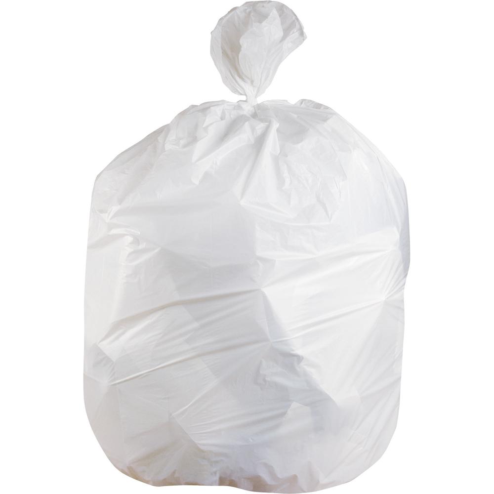 Heritage Super Tuf 33-gallon Can Liners - 33 gal Capacity - 33" Width x 39" Length - 0.90 mil (23 Micron) Thickness - Low Density - White - Linear Low-Density Polyethylene (LLDPE) - 150/Carton - Can. Picture 1