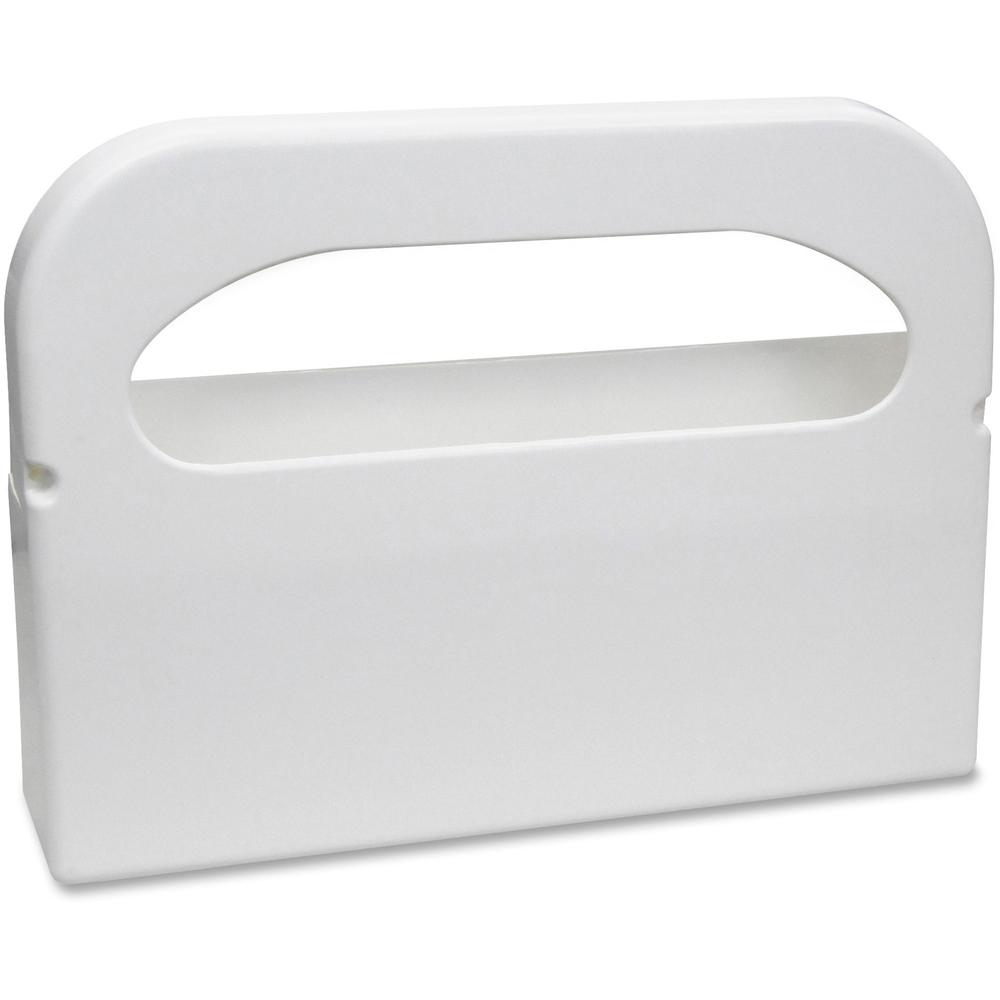 Health Gards Toilet Seat Cover Dispenser - Half-fold - 250 x Toilet Seat Cover Half-fold - Plastic - White - Durable, Tear Resistant - 2 / Pair. Picture 1