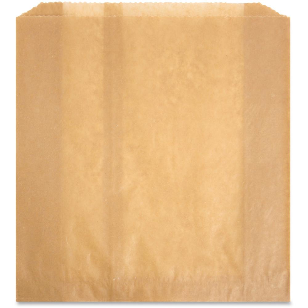 Health Gards Receptacle Liners - 9.25" Width x 10" Length x 3.25" Depth - Brown - Paper, Wax - 250/Carton. Picture 1