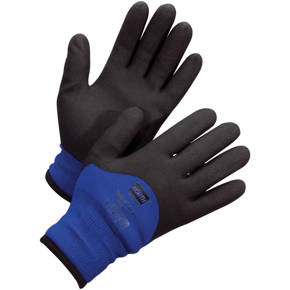 Honeywell Northflex Coated Cold Grip Gloves - X-Large Size - Blue, Black - Heavyweight, Insulated, Flexible, Shock Absorbing, Vibration Resistant, Liquid Proof, Firm Wet Grip, Durable, Cold Resistant,. Picture 1