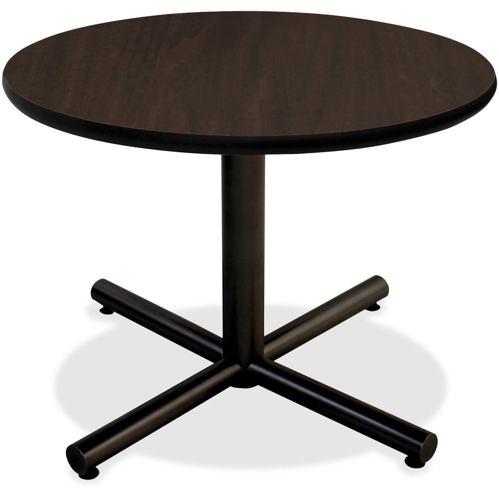 Lorell Hospitality Collection Tabletop - Round Top - 1" Table Top Thickness x 36" Table Top DiameterAssembly Required - Espresso, High Pressure Laminate (HPL) - Particleboard - 1 Each. Picture 1