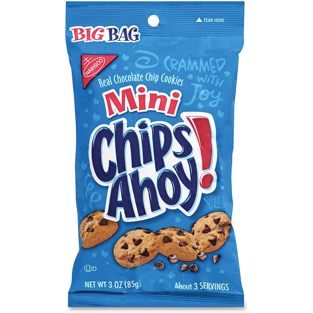 Chips Ahoy! Mini Chocolate Chip Cookies - Chocolate Chip - 3 - 12 / Carton. The main picture.