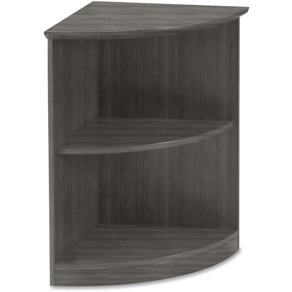 Mayline Medina - Open 1/4-Round Bookcase - 1" Shelf, 20" x 20"29.5" Bookshelf - 2 Shelve(s) - 1 Adjustable Shelf(ves) - Finish: Gray Steel Laminate - Leveler, Stain Resistant, Water Resistant, Abrasio. Picture 1