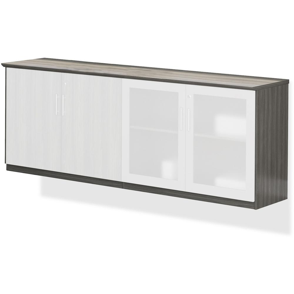 Mayline Medina Series Low Wall Cabinet - 72" x 20"29.5" , 1" Top - 2 Shelve(s) - Beveled Edge - Material: Steel - Finish: Gray, Laminate - For Office. Picture 1