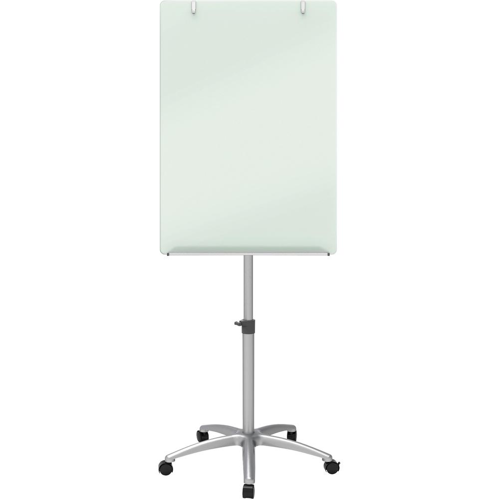Quartet Infinity Mobile Easel with Glass Dry-Erase Board - 24" (2 ft) Width x 77" (6.4 ft) Height - Silver Tempered Glass Surface - Rectangle - Magnetic - Accessory Tray, Locking Casters, Stain Resist. Picture 1