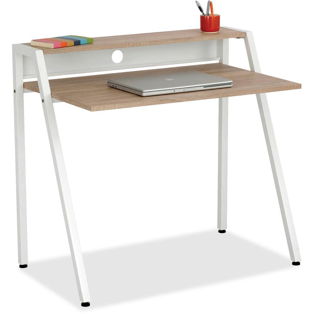 Safco Writing Desk - Laminated Rectangle Top - 37.75" Table Top Width x 22.75" Table Top Depth - 34.25" Height - Assembly Required - Beech. Picture 2
