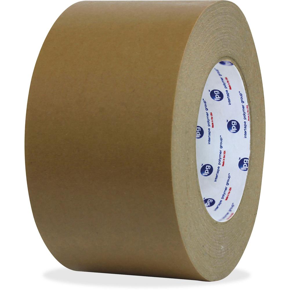 ipg Medium Grade Flatback Tape - 60 yd Length x 2" Width - Synthetic Rubber Backing - For Sealing, Packing, Framing, Tabbing - 24 / Carton - Brown. Picture 1