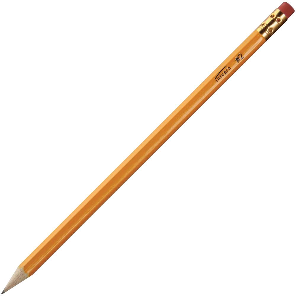 Integra Presharpened No. 2 Pencils - #2 Lead - Yellow Barrel - 144 / Box. Picture 1