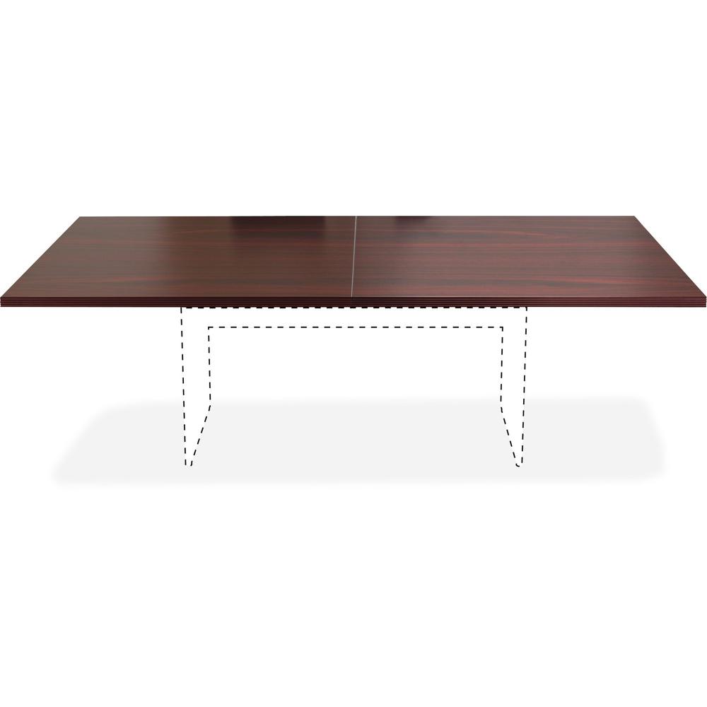 Lorell Chateau Series Mahogany 8' Rectangular Tabletop - 94.5" x 47.3" x 1.4" - Reeded Edge - Material: P2 Particleboard - Finish: Mahogany Laminate. Picture 1