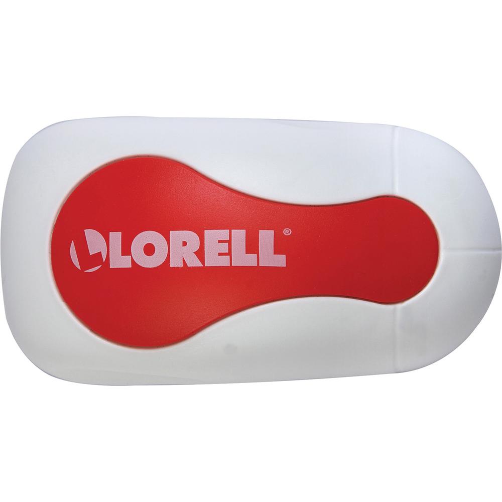 Lorell Rare Earth Magnet Board Eraser - Magnetic - Red, White - Plastic - 1Each. The main picture.