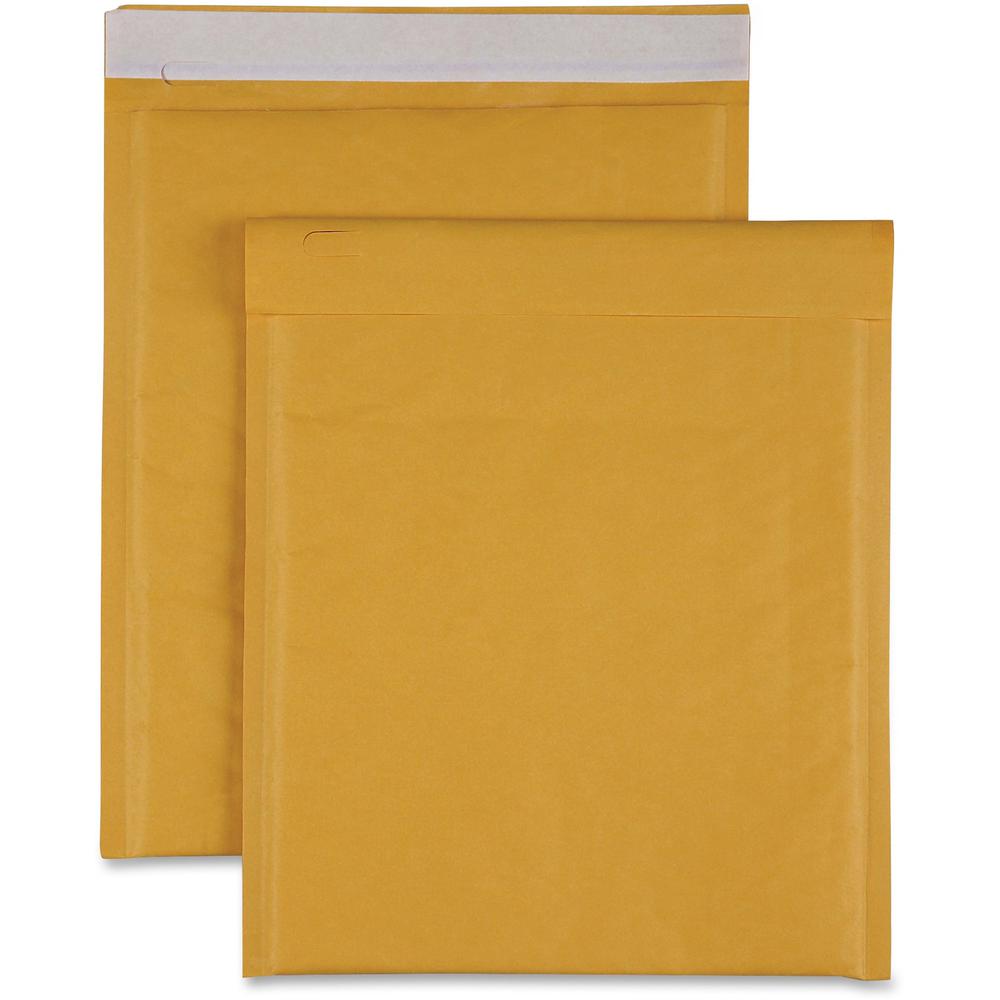 Sparco Size 2 Bubble Cushioned Mailers - Bubble - #2 - 8 1/2" Width x 12" Length - Self-sealing - Kraft - 100 / Carton - Kraft. Picture 1