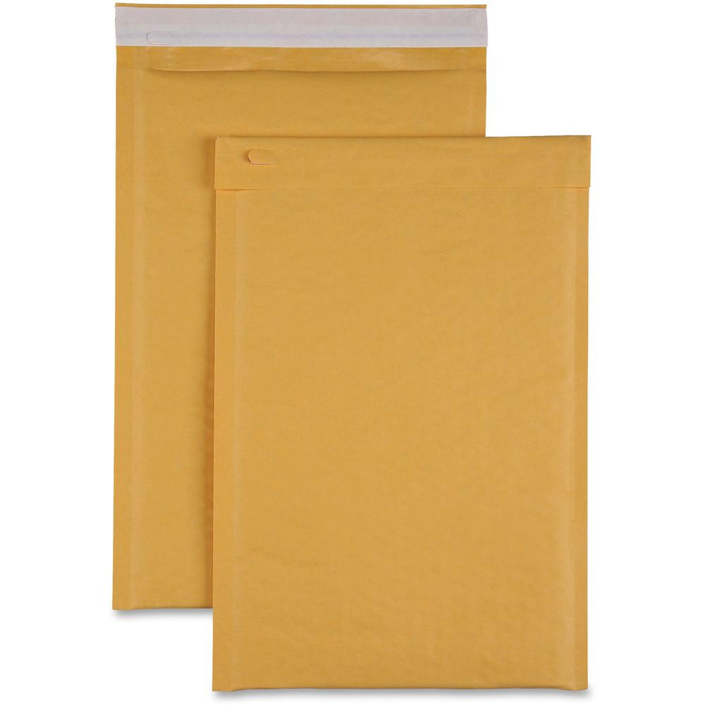 Sparco Size 3 Bubble Cushioned Mailers - Bubble - #3 - 8 1/2" Width x 14 1/2" Length - Self-sealing - Kraft - 100 / Carton - Kraft. Picture 1