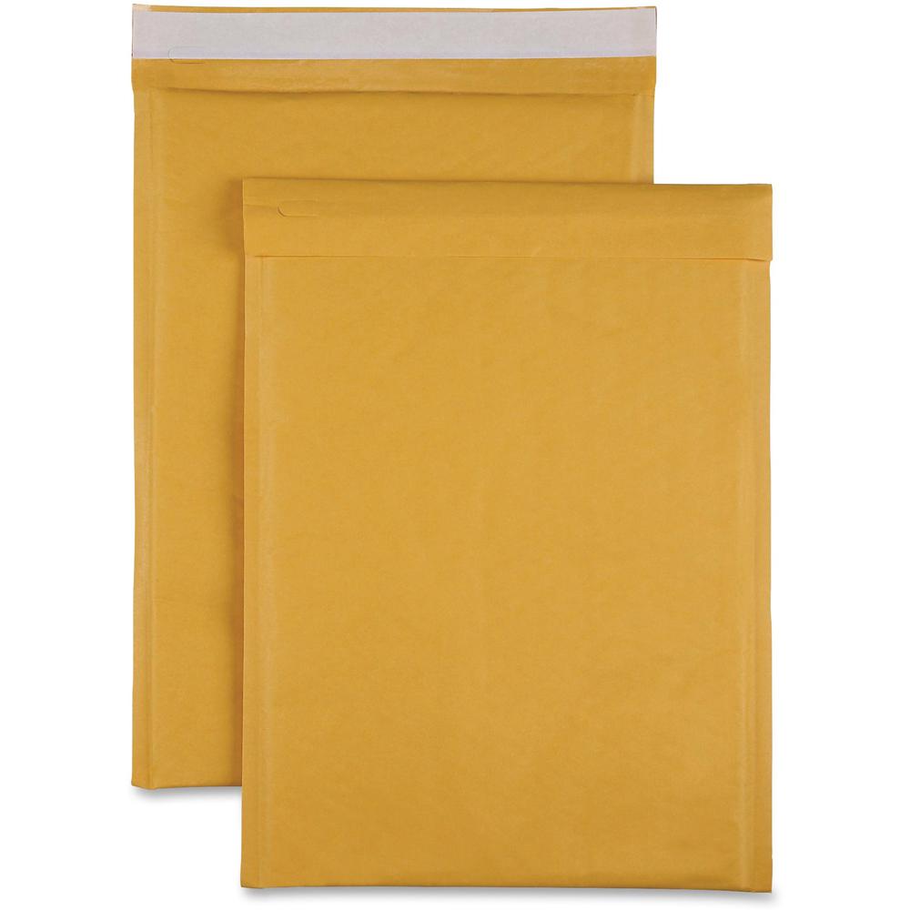 Sparco Size 5 Bubble Cushioned Mailers - Bubble - #5 - 10 1/2" Width x 16" Length - Self-sealing - Kraft - 100 / Carton - Kraft. Picture 1